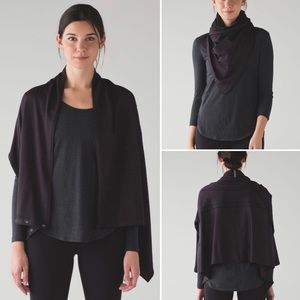 NWT Lululemon Vinyasa Wrap Running Luon Spray Jacquard Black Cherry